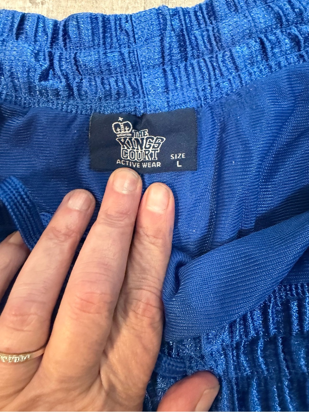 The King’s Court Activewear Men’s Blue Athletic Basketball Shorts Size Large - Picture 3 of 6
